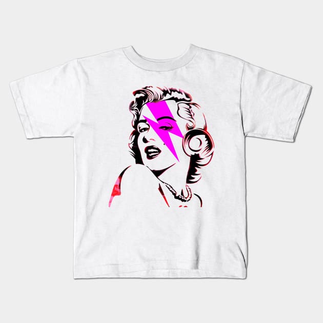 Marilyn stardust Kids T-Shirt by morganPASLIER